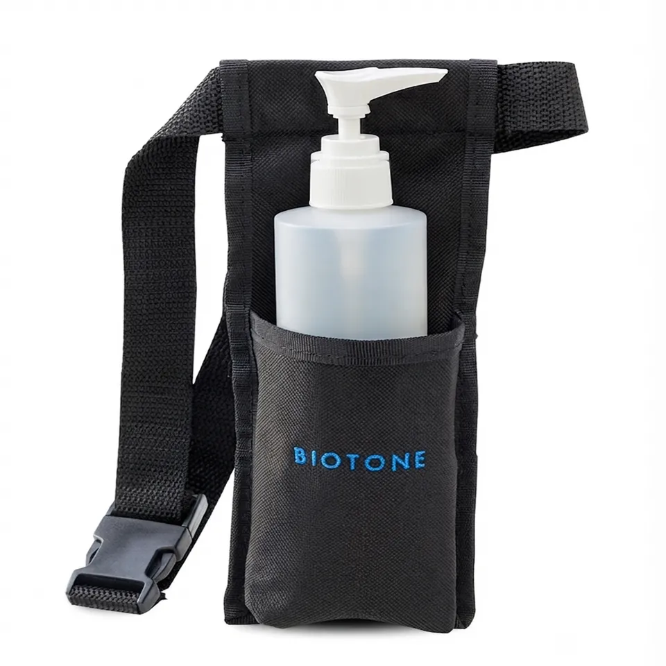 biotone-bottle-holster-negro-botella-8-oz-con-bomba-portabotella-de-masaje-para- image 1